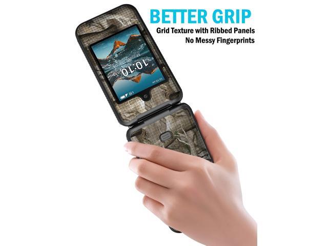 Hard Case Camo Cover for Iris Easy Flip Phone / Summit Flip - Bush Camouflage