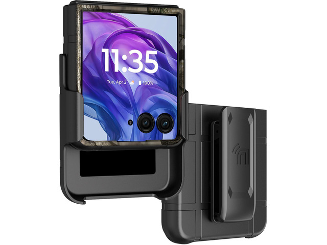 Case and Belt Clip Holster for Motorola RAZR+ 2026/2025/2024 (RAZR PLUS) - Camo