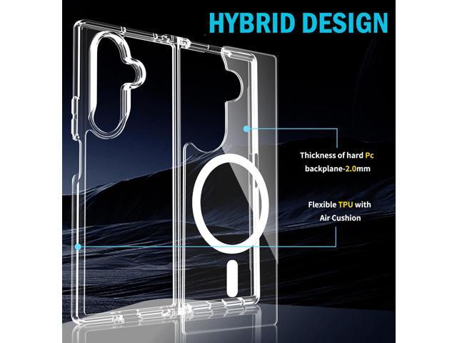 Clear Case for Samsung Galaxy Z Fold 7 Phone - Compatible with MagSafe