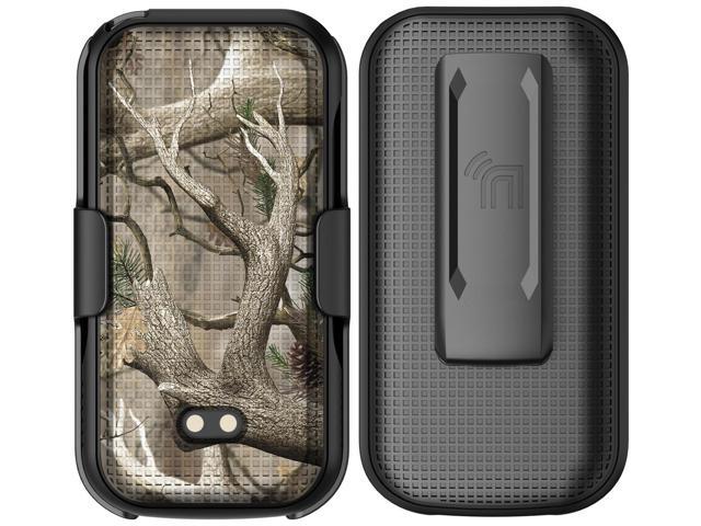 Hard Case and Belt Clip Holster for Sonim XP3 Plus 5G XP3plus X320 - Bush Camo