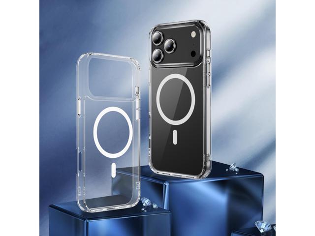Clear Acrylic TPU Case for iPhone 17 Pro Max - Compatible with MagSafe
