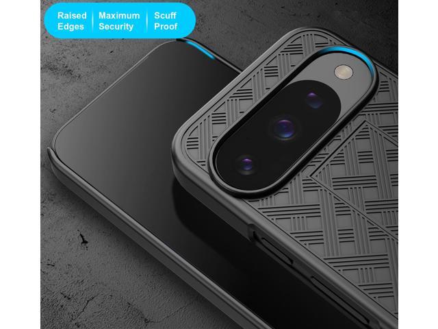 Slim Hard Case Stand Belt Clip Holster for Pixel 10 / Pixel 10 Pro Phone - Black