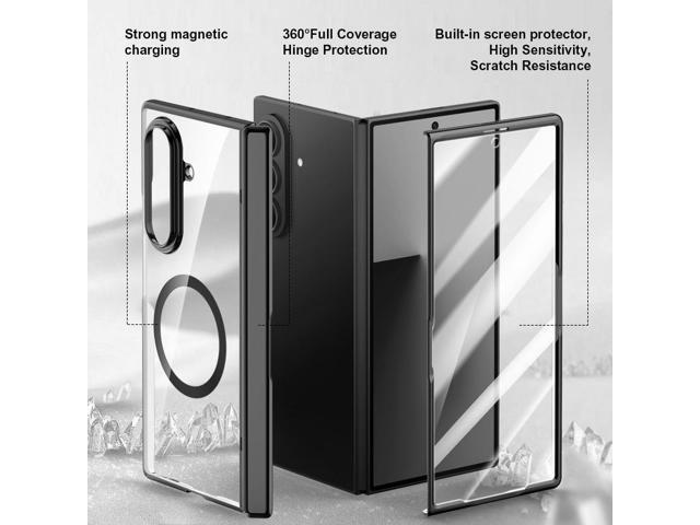 Screen Protect Case for Samsung Galaxy Z Fold 7 - Compatible with MagSafe, Black