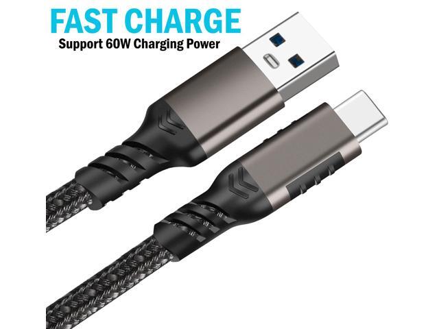 USB-C / USB-A Rugged Braided Charge/Sync Cable for Phone - 1 Meter (3.2 feet)
