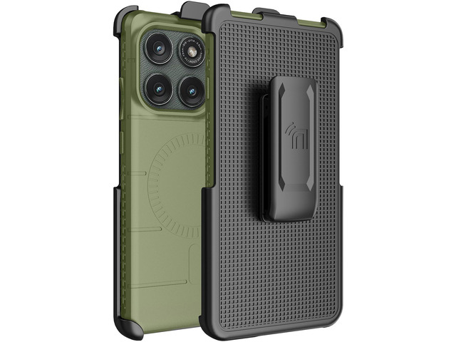Case and Belt Clip for Motorola Edge 2026 Phone - Green, Compatible with MagSafe