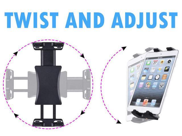 Car Seat Headrest Mount Holder Adjustable Universal for Tablet, iPad, Galaxy Tab