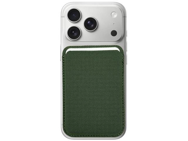 Woven Wallet Card Holder for Phone (Compatible with Magsafe Case) - Forest Green