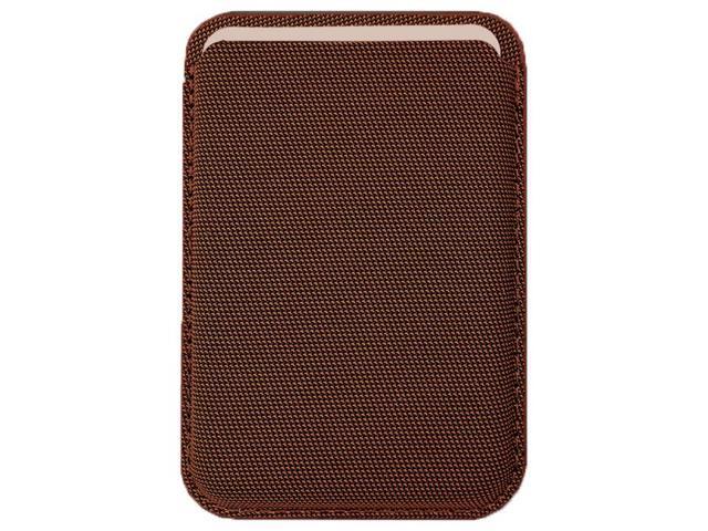Woven Wallet Card Holder for iPhone (Compatible with Magsafe Case) - Brown Ochre
