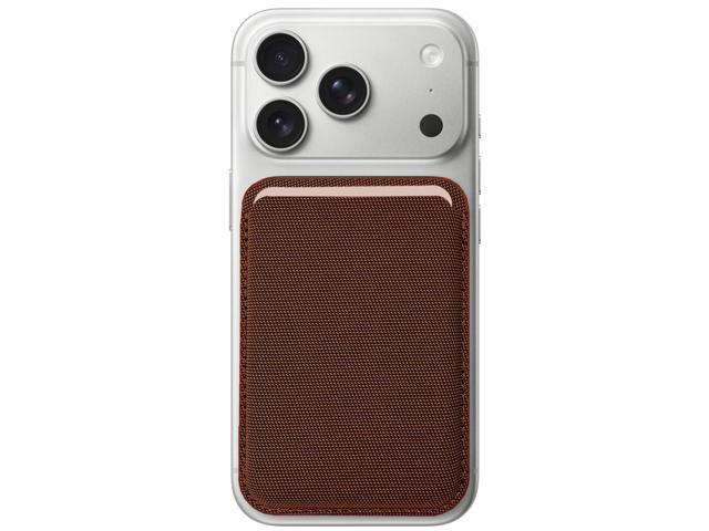 Woven Wallet Card Holder for iPhone (Compatible with Magsafe Case) - Brown Ochre
