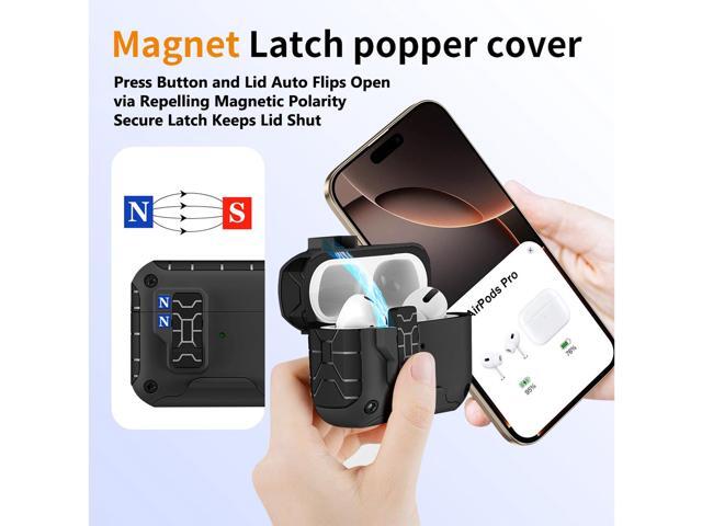 MagnaFlip Rugged Case for Airpods Pro 3 (Stand/Clip/Lanyard/Kit) - Matte Black