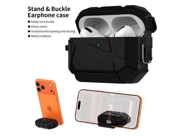 Meteorite Rugged Case w/ Stand for Airpods Pro 3 (Lanyard + Clip + Kit) - Black