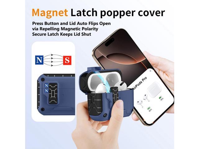 MagnaFlip Rugged Case for Airpods Pro 3 (Stand/Clip/Lanyard/Kit) - Midnight Blue