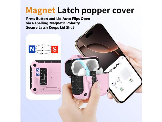MagnaFlip Rugged Case for Airpods Pro 3 (Stand/Clip/Lanyard/Kit) - Baby Pink