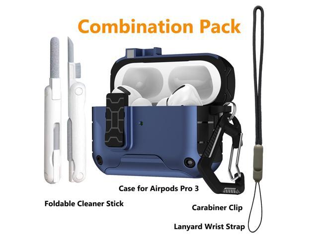 MagnaFlip Rugged Case for Airpods Pro 3 (Stand/Clip/Lanyard/Kit) - Midnight Blue
