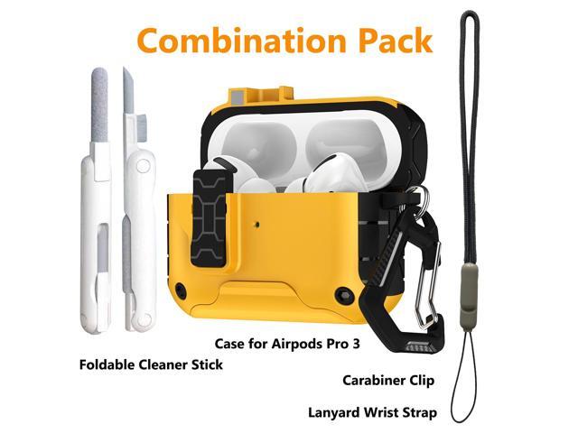 MagnaFlip Rugged Case for Airpods Pro 3 (Stand/Clip/Lanyard/Kit) - Caution Yellow