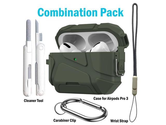 Meteorite Rugged Case w/ Stand for Airpods Pro 3 (Lanyard + Clip + Kit) - Green