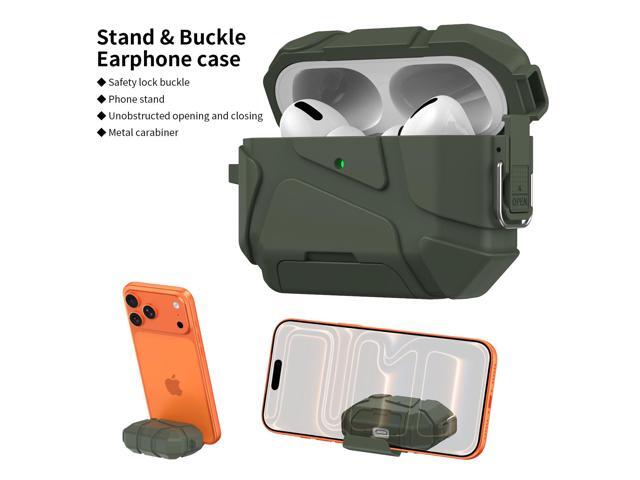 Meteorite Rugged Case w/ Stand for Airpods Pro 3 (Lanyard + Clip + Kit) - Green