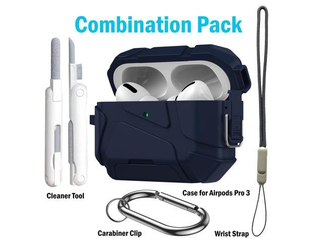 Meteorite Rugged Case Stand for Airpods Pro 3 (Lanyard + Clip + Kit) - Navy Blue
