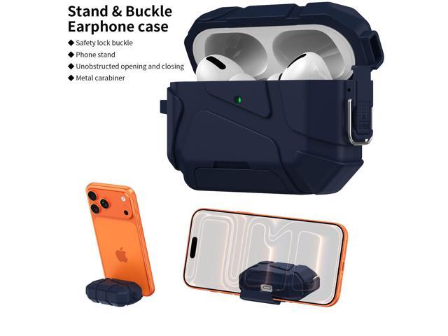Meteorite Rugged Case Stand for Airpods Pro 3 (Lanyard + Clip + Kit) - Navy Blue