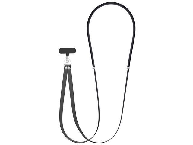 Crossbody Phone Strap Double Lanyard with Universal Adapter for Case - Black