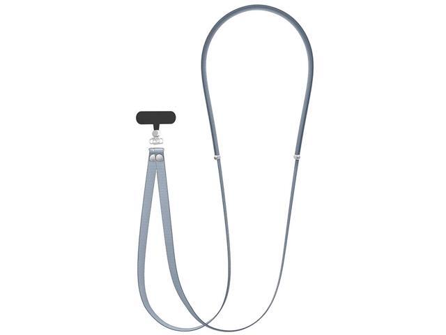 Crossbody Phone Strap Double Lanyard w/ Universal Adapter for Case - Light Blue