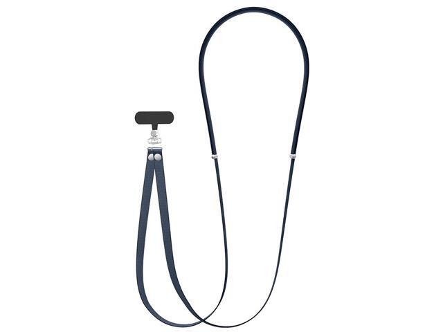 Crossbody Phone Strap Double Lanyard with Universal Adapter for Case - Navy Blue