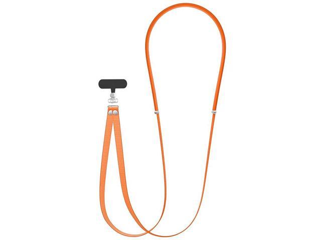 Crossbody Phone Strap Double Lanyard with Universal Adapter for Case - Orange
