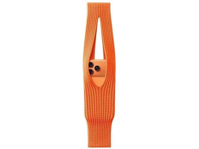 Fashion Sock-Pocket Carrying Case Pouch for Cell Phone, iPhone - Mandarin Orange