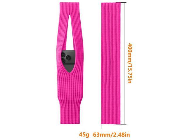 Fashion Sock-Pocket Carrying Case Pouch for Cell Phone, iPhone - Hot Pink