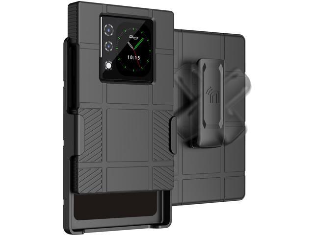 Hard Case and Belt Clip Holster Holder for Unihertz Titan 2 Phone - Matte Black