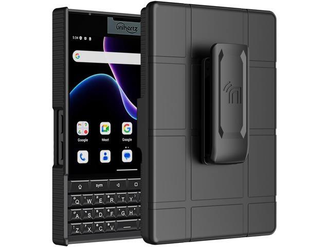 Hard Case and Belt Clip Holster Holder for Unihertz Titan 2 Phone - Matte Black