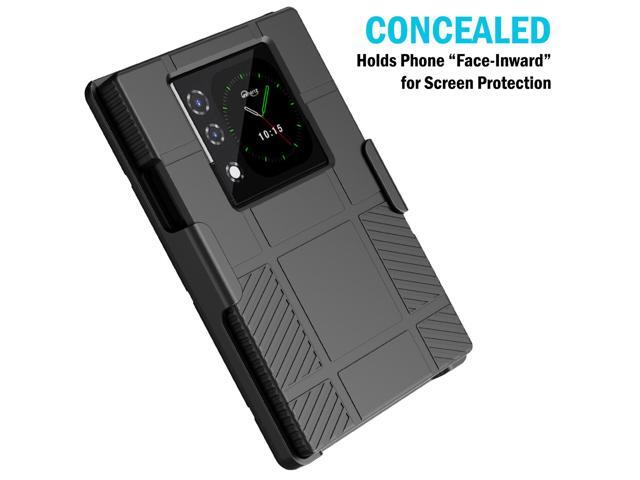 Hard Case and Belt Clip Holster Holder for Unihertz Titan 2 Phone - Matte Black