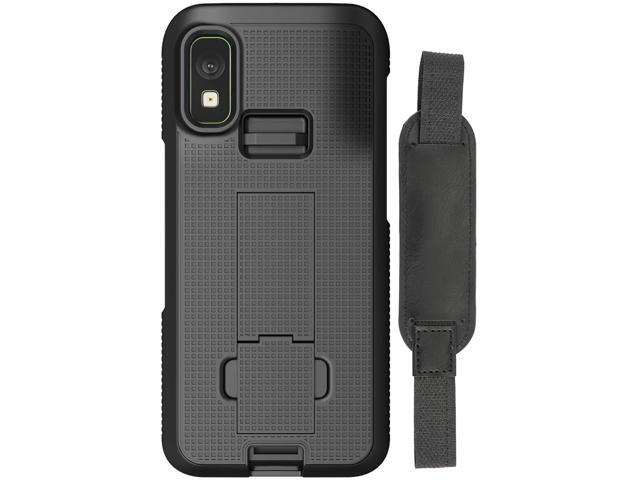 Black Kickstand Case + Hand Strap for Zebra TC501 Mobile Computer Scanner