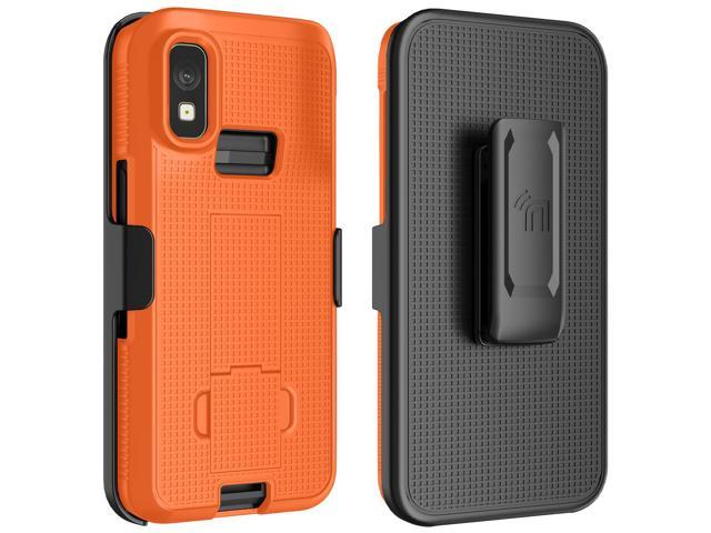 Bright Orange Case Cover Stand and Belt Clip Holster for Zebra TC501 Scanner
