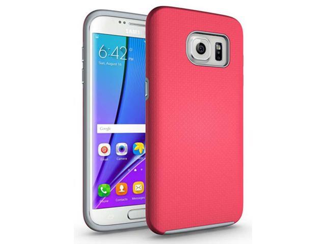 ANTI-SLIP PINK TEXTURED GRIP SKIN HARD CASE COVER FOR SAMSUNG GALAXY S7 EDGE