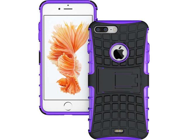 PURPLE GRENADE GRIP RUGGED SKIN HARD CASE COVER STAND FOR APPLE iPHONE 7/8 PLUS