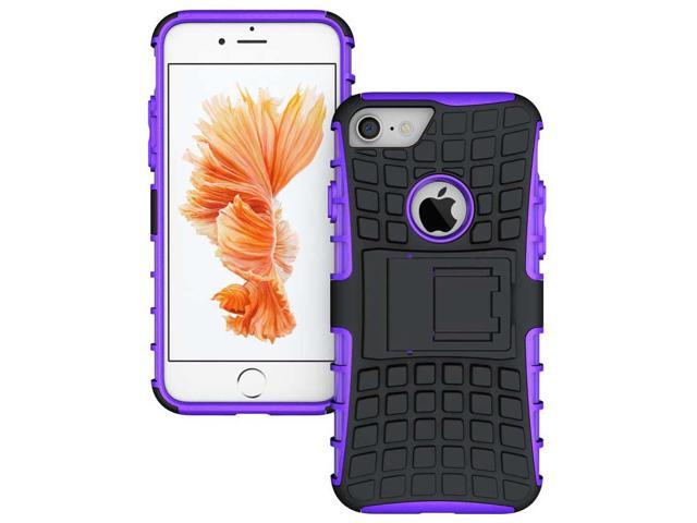 PURPLE GRENADE GRIP RUGGED TPU SKIN HARD CASE COVER STAND FOR APPLE iPHONE 7/8