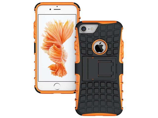 NEON ORANGE GRENADE RUGGED TPU SKIN HARD CASE COVER STAND FOR APPLE iPHONE 7/8
