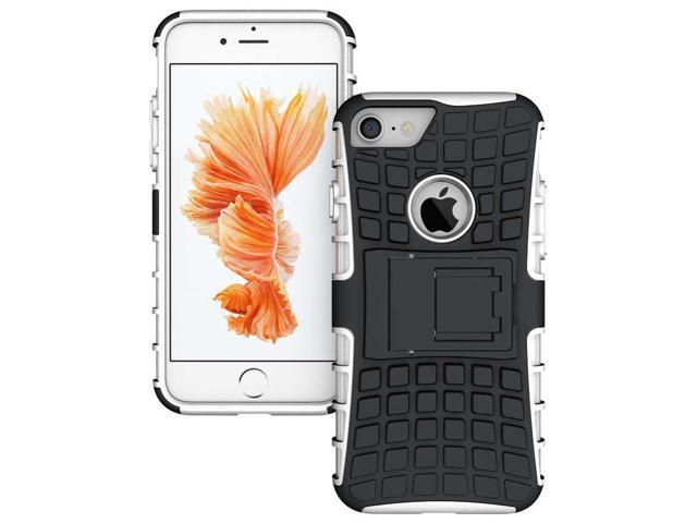 WHITE GRENADE GRIP RUGGED TPU SKIN HARD CASE COVER STAND FOR APPLE iPHONE 7/8