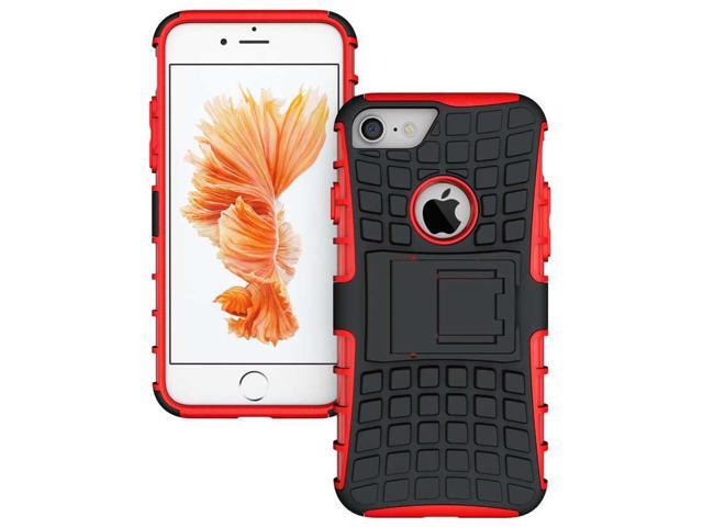 RED GRENADE GRIP RUGGED TPU SKIN HARD CASE COVER STAND FOR APPLE iPHONE 7/8