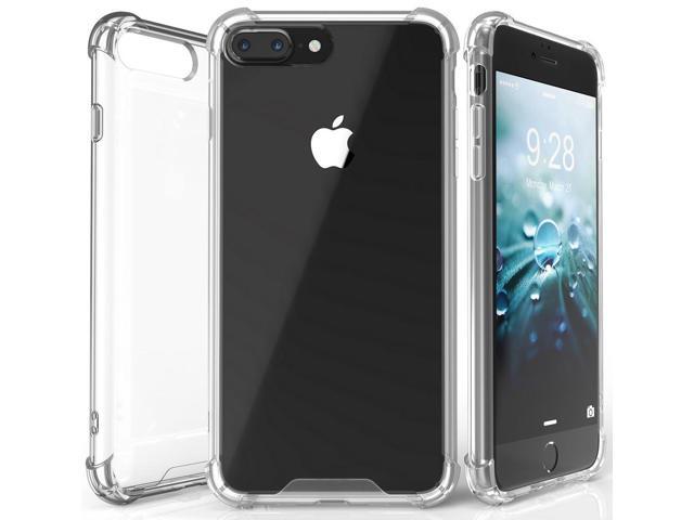 AQUAFLEX ANTI-SHOCK BUMPER CASE COVER CLEAR HARD BACK FOR APPLE iPHONE 7/8 PLUS