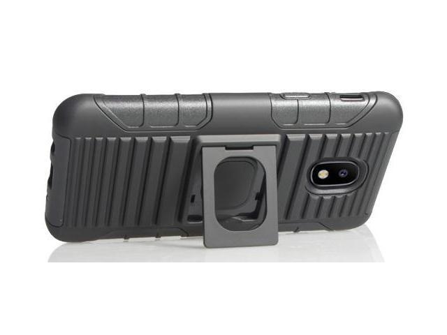 Black Case + Belt Clip + Magnetic Car Mount for Galaxy J7 Star/Refine/Aero 2018