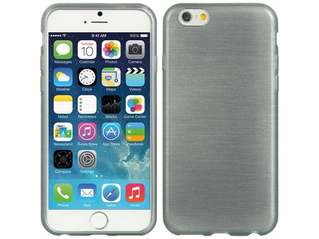 STEEL GRAY SLATE SHEER SILK TPU SKIN CASE GRIP COVER FOR APPLE iPHONE 6 (4.7')