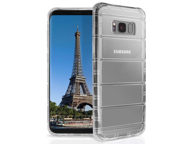 CLEAR TRANSPARENT AIR CUSHION TPU FLEXIBLE GRIP CASE COVER FOR SAMSUNG GALAXY S8