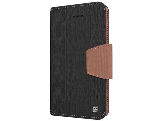 BLACK BROWN INFOLIO WALLET CREDIT CARD ID CASH CASE STAND FOR iPHONE 6 PLUS 5.5'