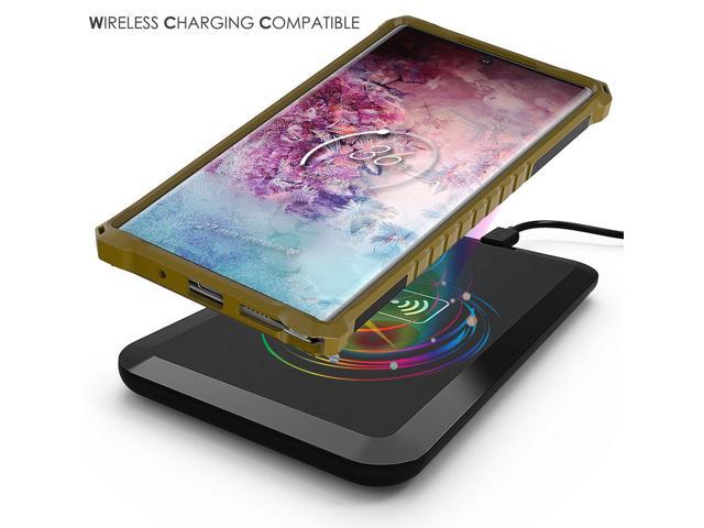 Brown Rugged Tri-Shield Case Cover Kickstand Strap for Samsung Galaxy Note 10