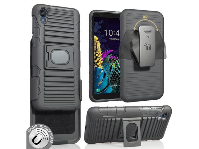 Black Kickstand Case Cover + Belt Clip Holster for Samsung Galaxy S8 Active
