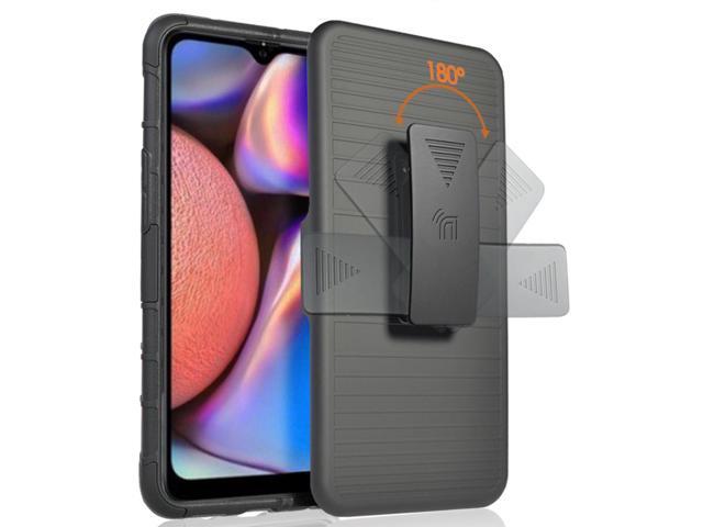 Black Rugged Case + Belt Clip + Magnetic Car Mount for Samsung Galaxy A10s 2019