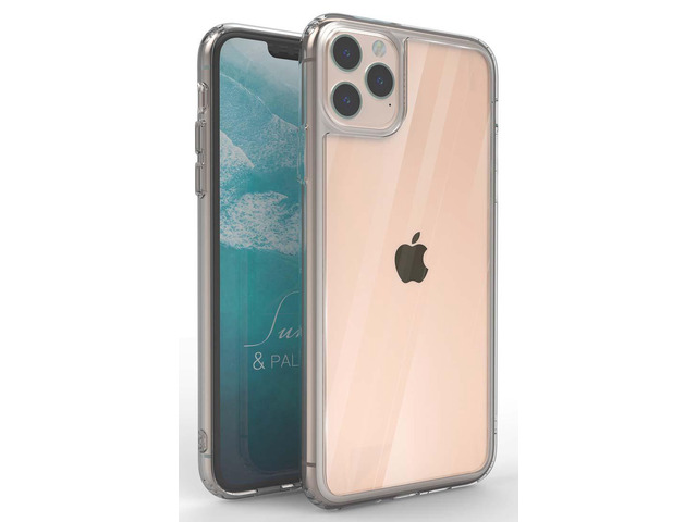 Blue Diamond Tempered Glass Clear Hybrid Case Slim Cover for iPhone 11 Pro Max