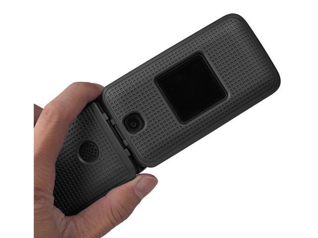 Black Grid Case Slim Cover for Alcatel Go Flip V, MyFlip, QuickFlip